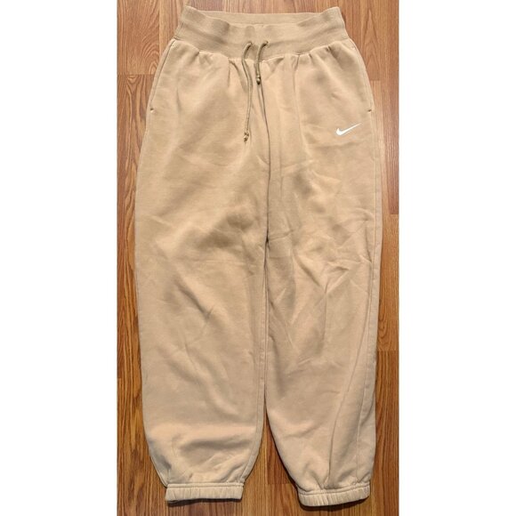 Nike Phoenix Sweatpants Womens S 27" Beige DQ5887-200 Sportswear Fleece - Picture 1 of 8